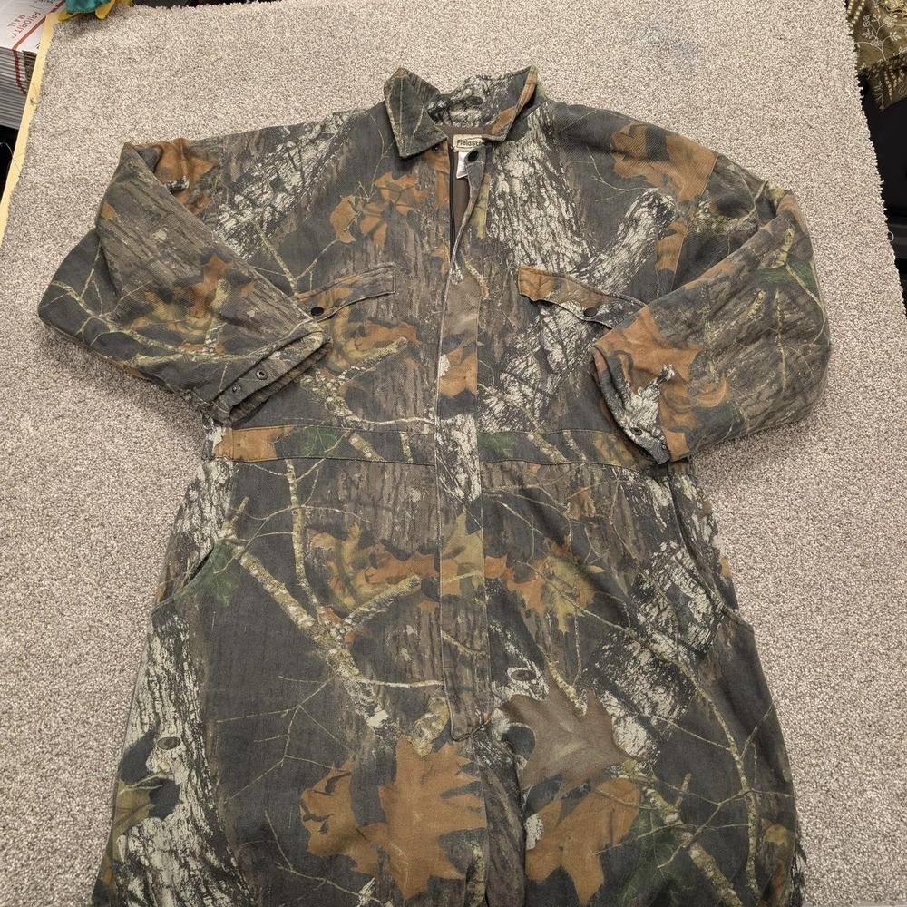 FieldStaff Coveralls Mens 2XL Green Camo Insulated Canvas Hunting Workwear Suit
